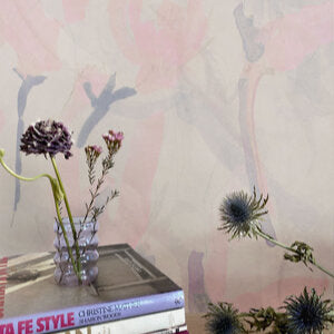Floral wallpaper made in the USA, custom colors available
