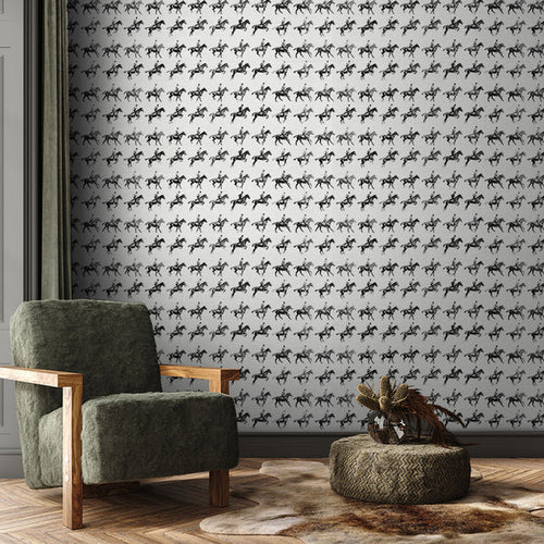 English Rider Wallpaper, Horse paper in 6 colors, custom available, various backgrounds to print and can change the scale of the design.